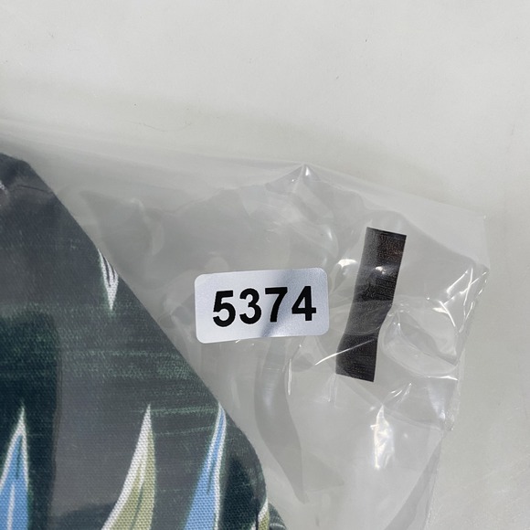 Paradise Found Hawaiian Shirt Mens XS Green Blue Leaf Print Rayon Made Hawaii - Picture 10 of 10